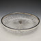 1909 British Antique Pure Silver Decorated Large Cut Glass Bowl 1265g Henry Manton